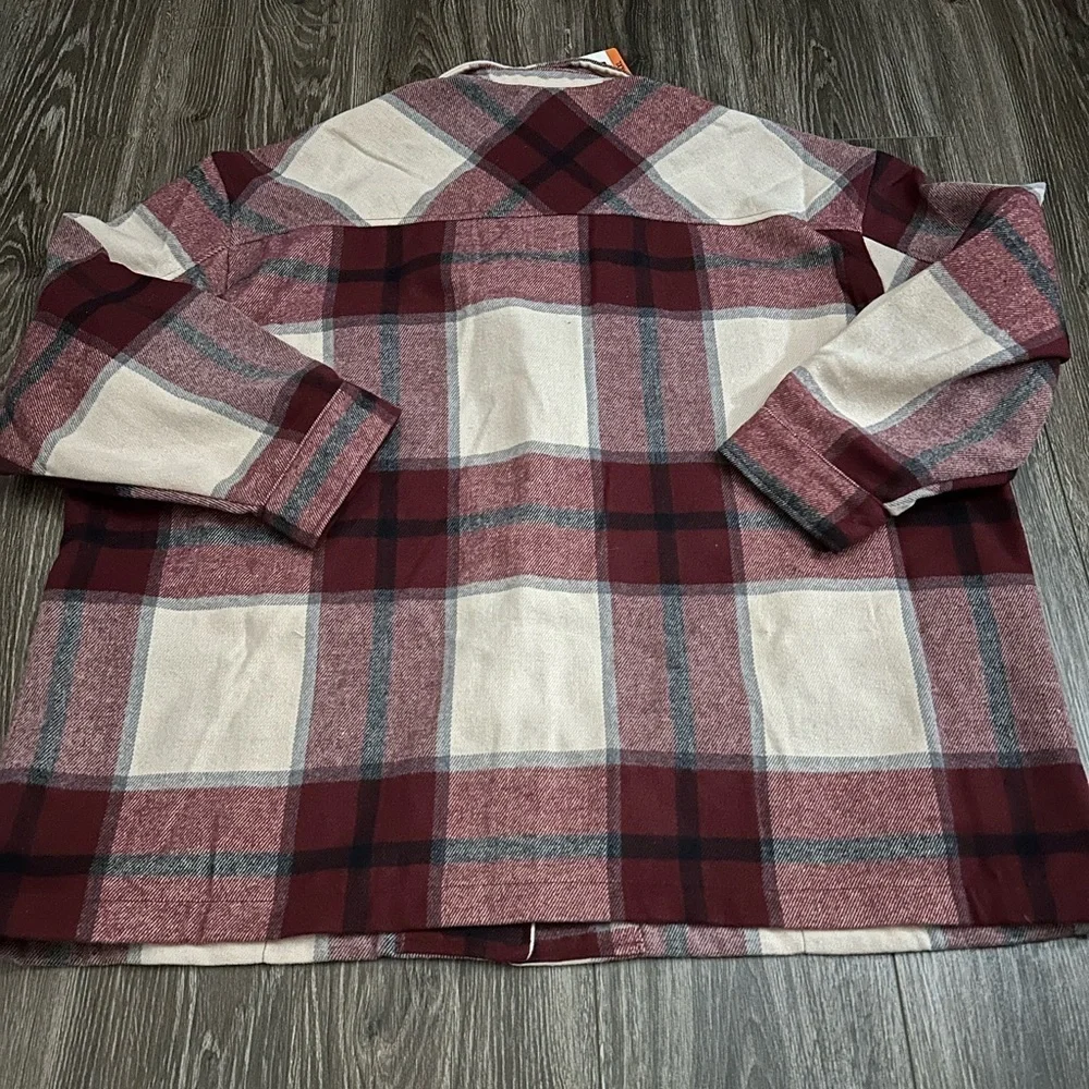 HFX plaid shirt jacket size XXL new